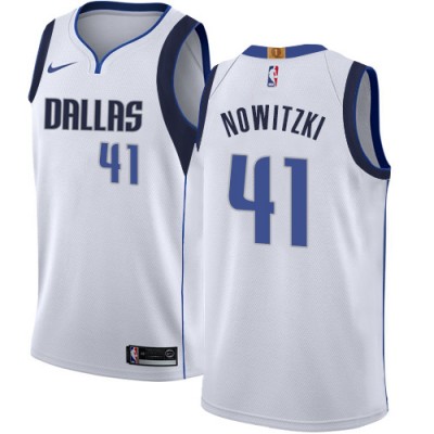 Nike Dallas Mavericks #41 Dirk Nowitzki White Youth NBA Swingman Association Edition Jersey
